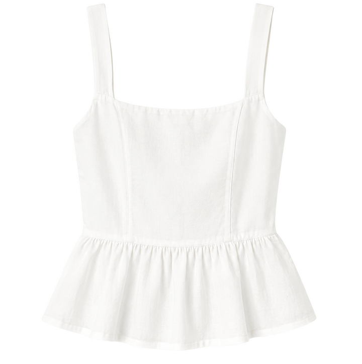 Jour Peplum Top 2 - Star White