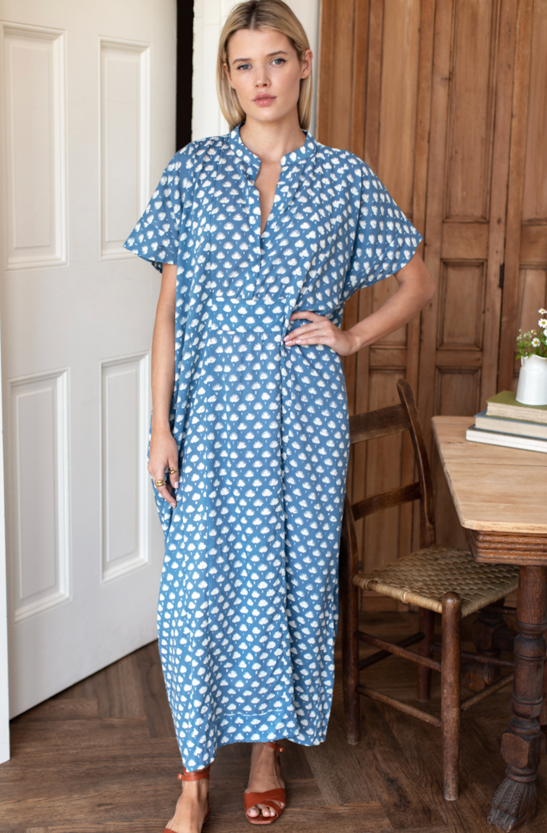 Emerson Caftan - Cleo Azure Organic
