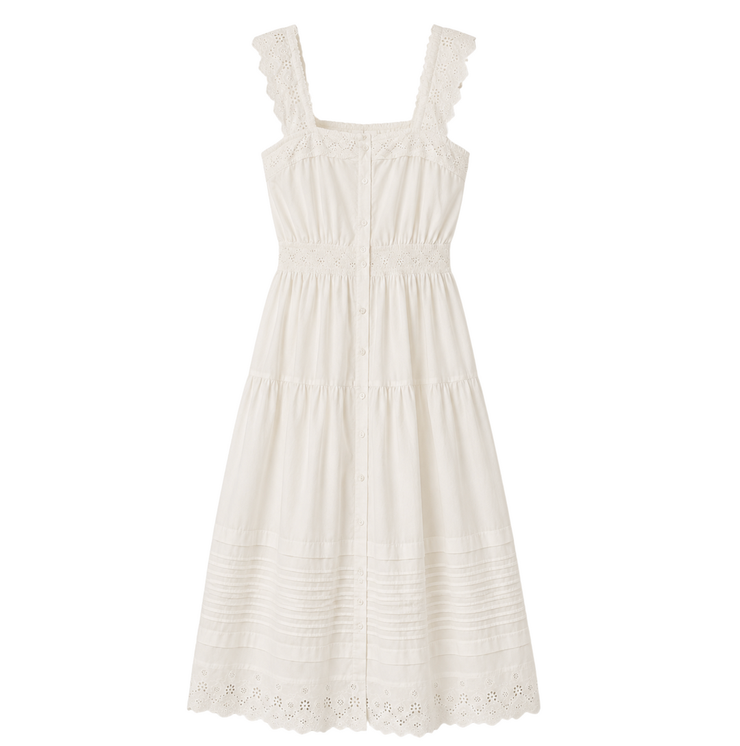 Frida Dress - Shell Schiffli