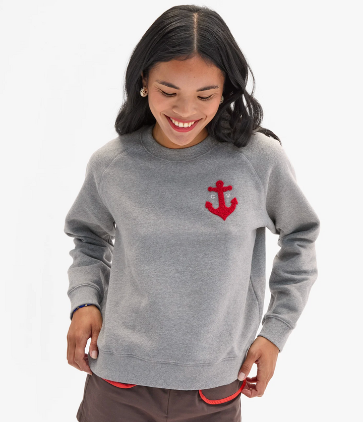 Le Court Sweatshirt - Grey Melange CV Anchor