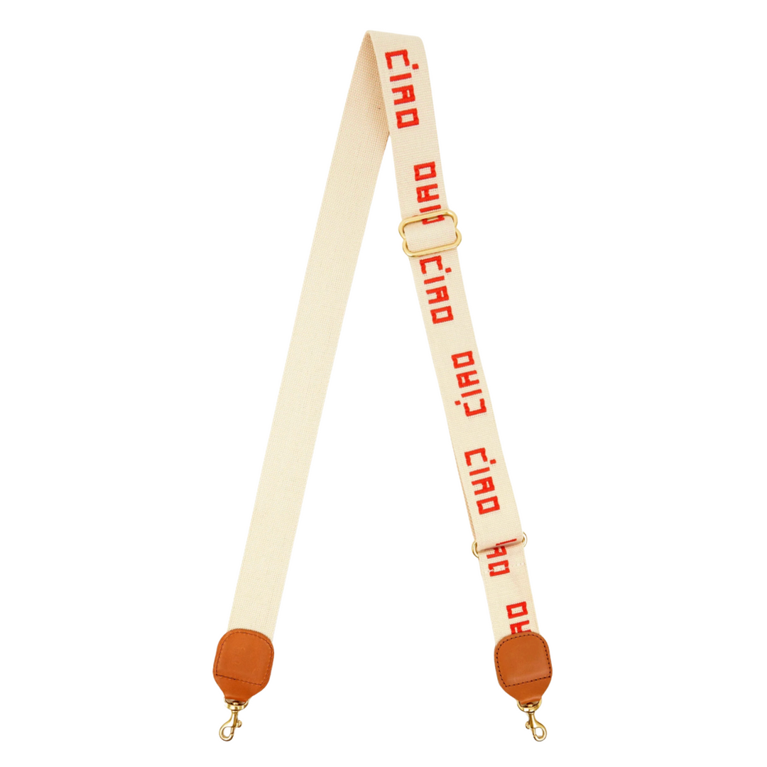 Adjustable Crossbody Strap - Natural/Poppy