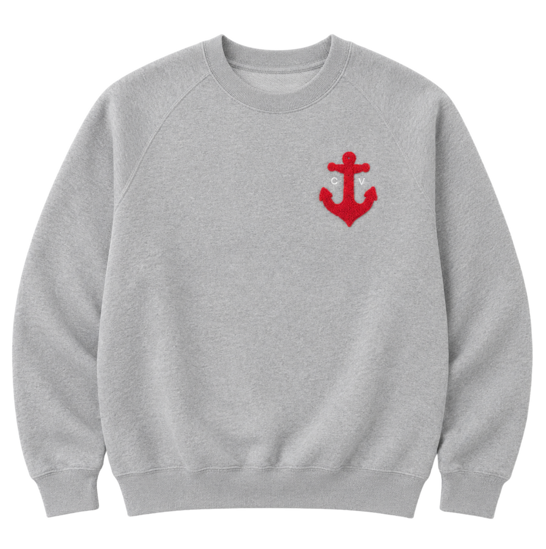 Le Court Sweatshirt - Grey Melange CV Anchor