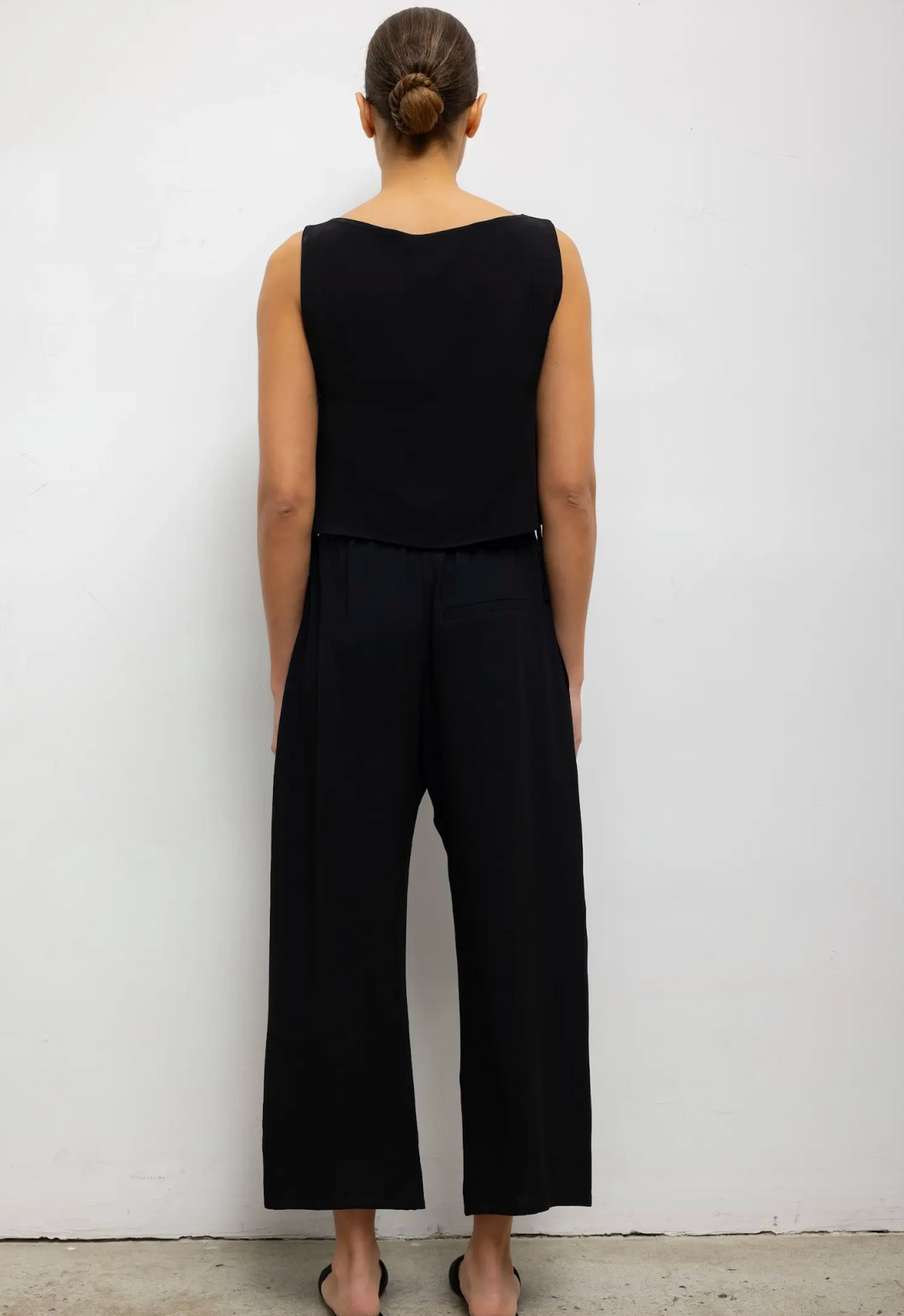 Ari Boatneck Tie Top - Black