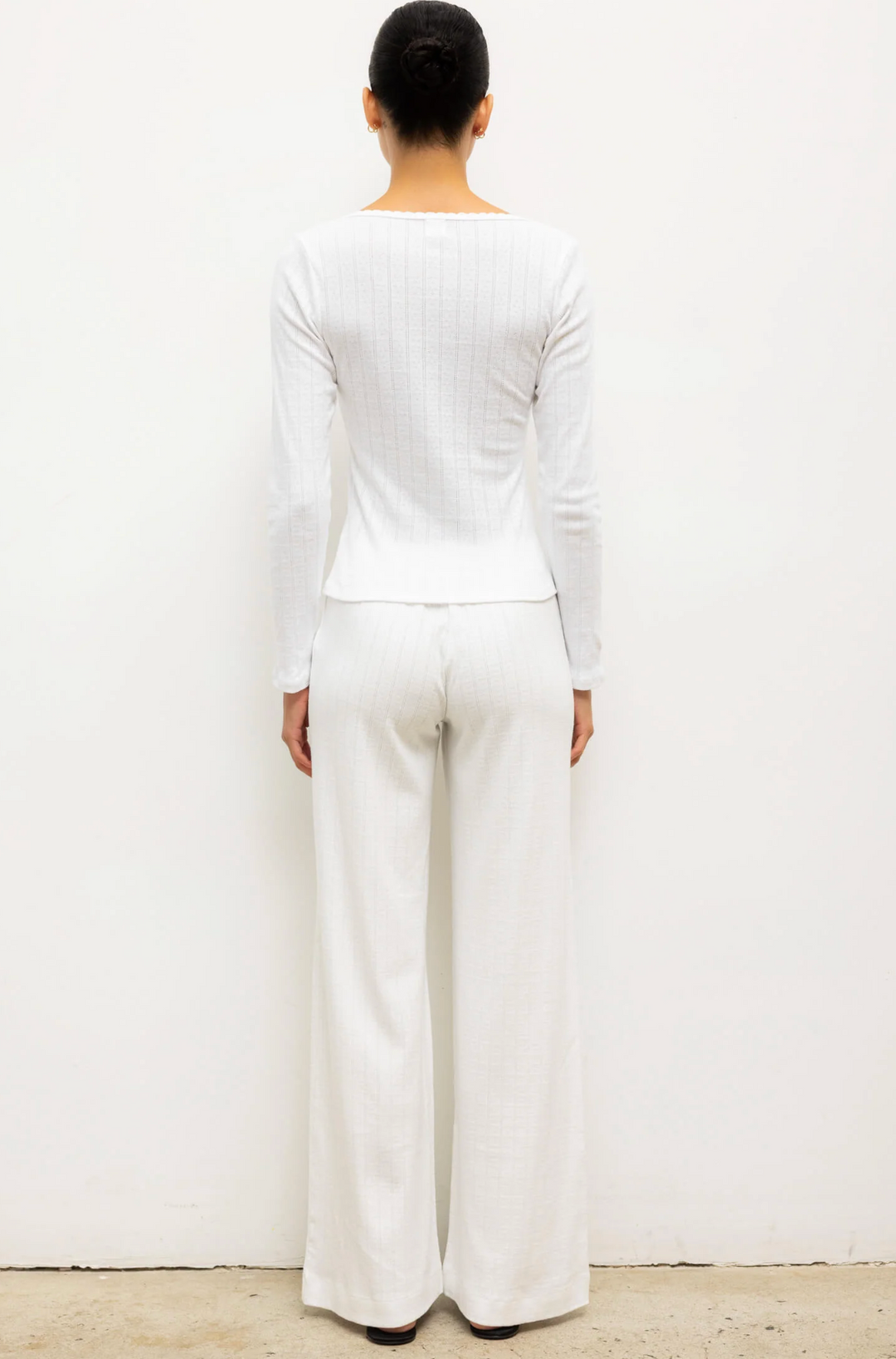 Pointelle Boxer Pant - White