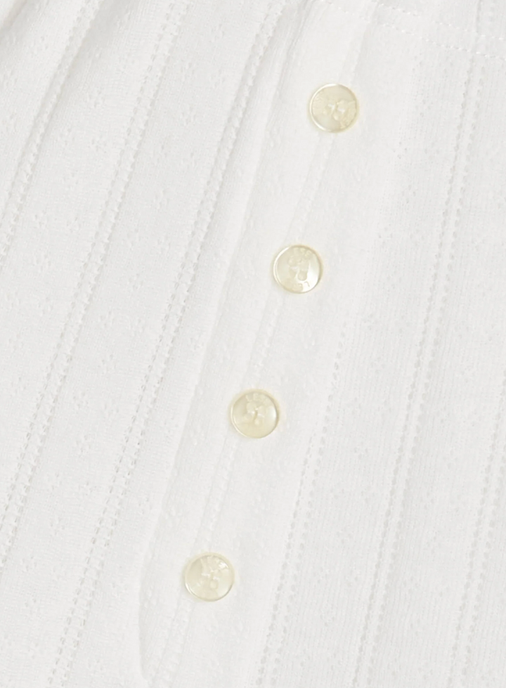 Pointelle Boxer Pant - White