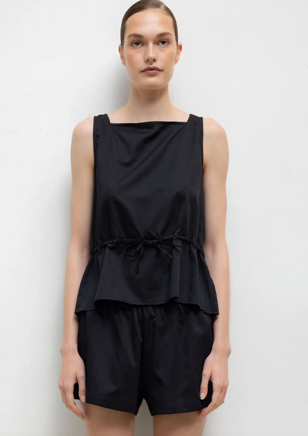 Yoko Drawstring Tank - Black