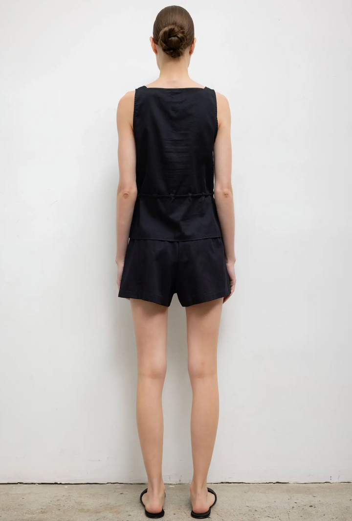 Yoko Drawstring Tank - Black