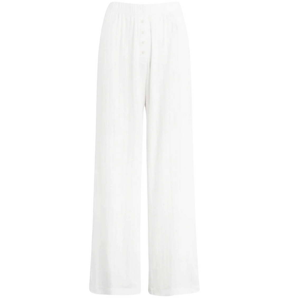 Pointelle Boxer Pant - White