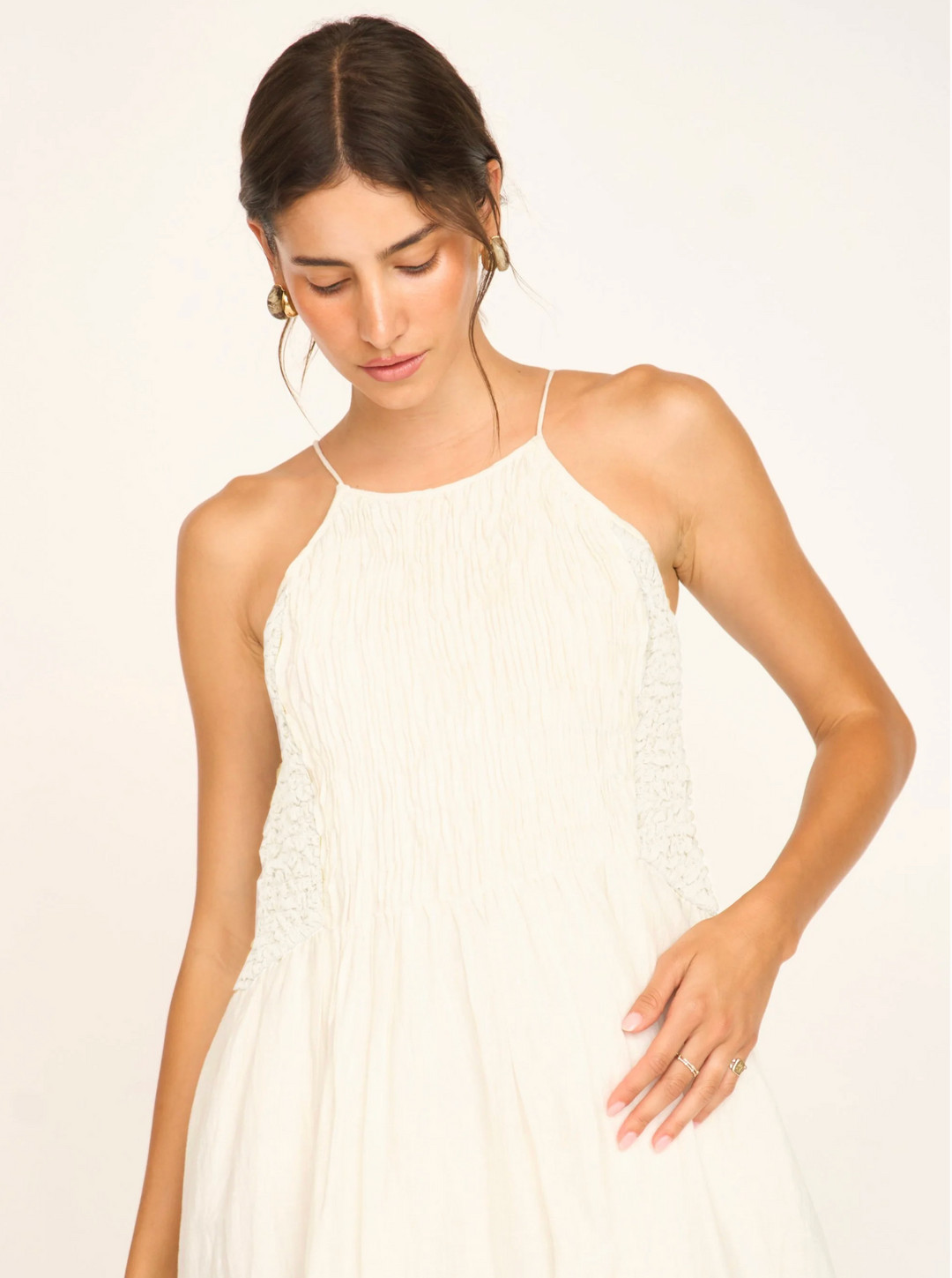 Alba Dress - White Linen