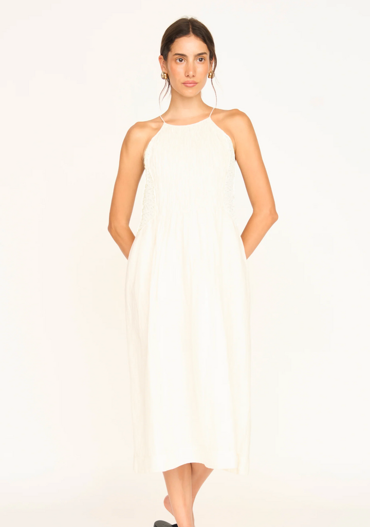 Alba Dress - White Linen