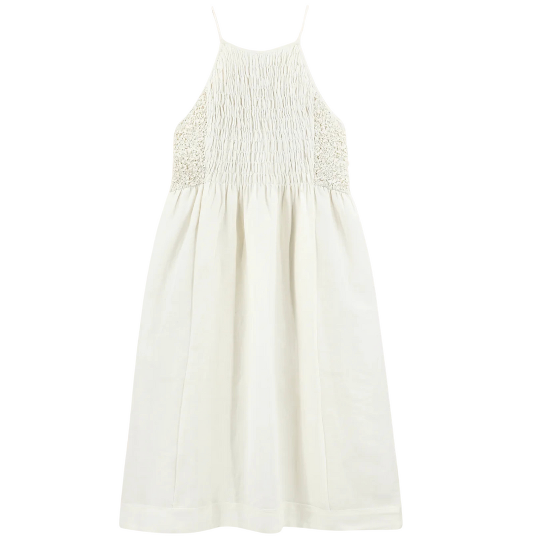 Alba Dress - White Linen