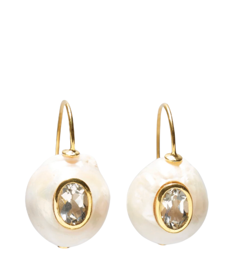 Pearl Pablo Earrings - Green Amethyst