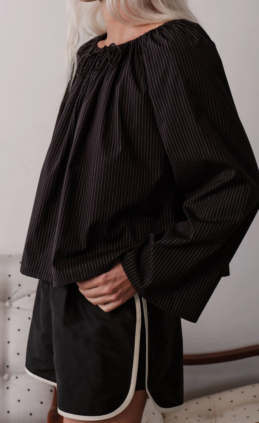 The Taffeta Racer Stripe Short - Jet