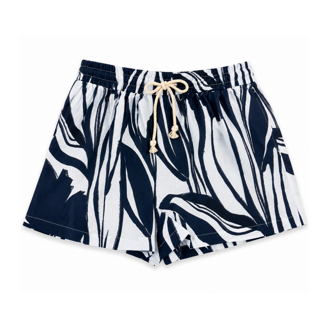 Wildflower Voile Shorts - Navy
