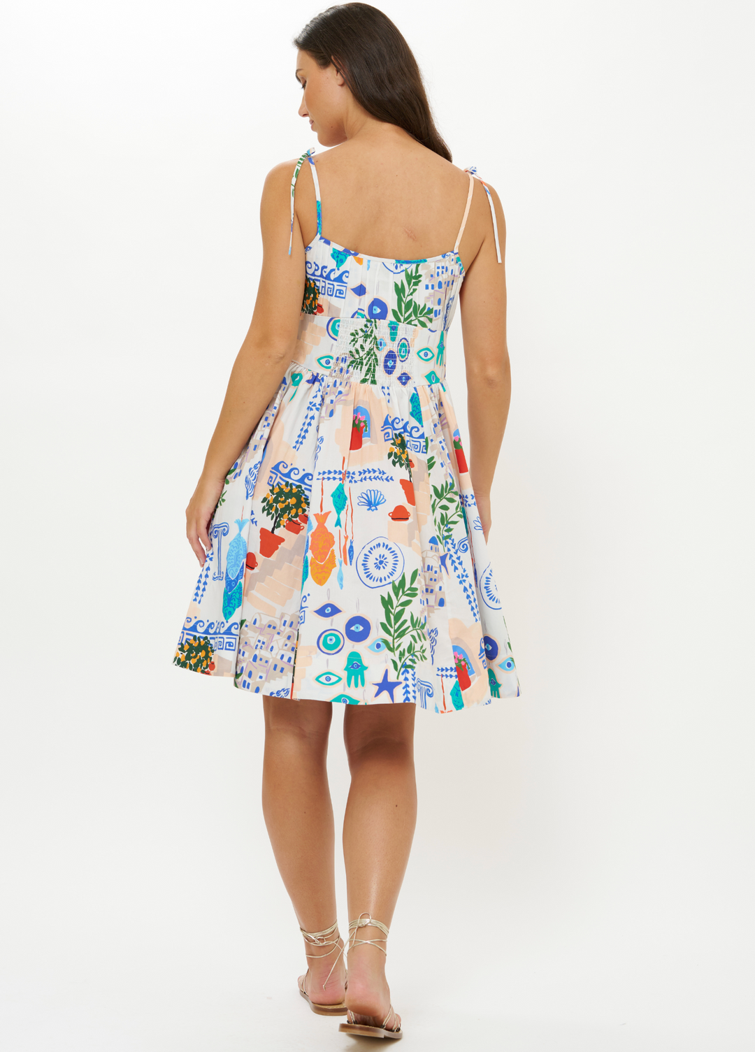 Scarlett Mini Dress - Corfu Blue