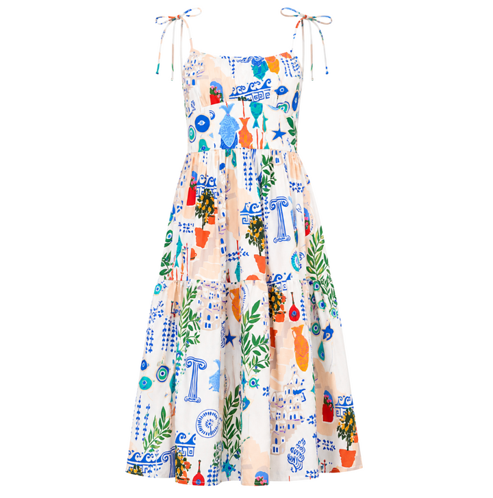 Scarlett Mini Dress - Corfu Blue