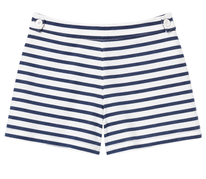 Della Shorts - Navy Nautical Stripe