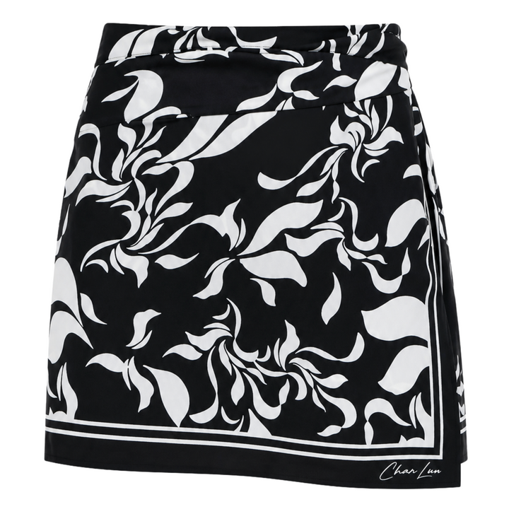 Silk Mini Wrap Skirt - Black