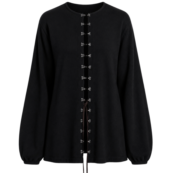 Pinch Waist Cardigan - Black