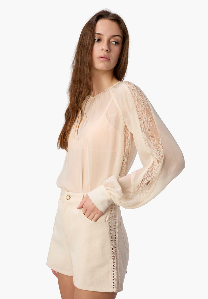Milagros Silk Blouse - Bone