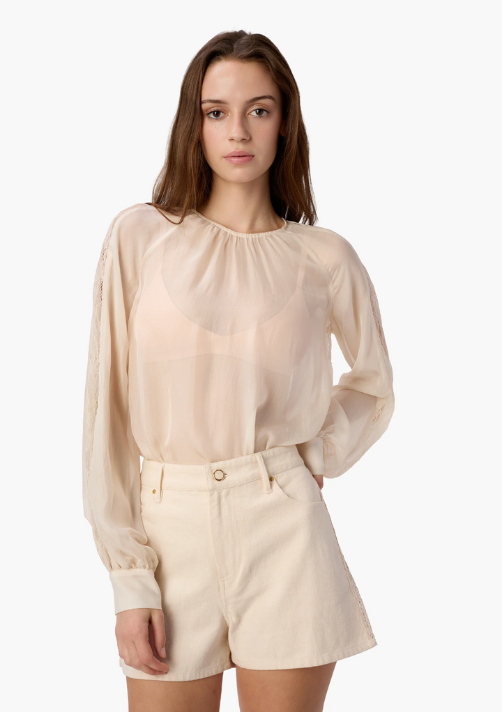 Milagros Silk Blouse - Bone