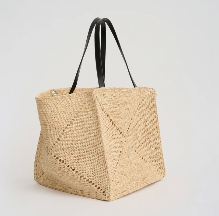 Elba Shoulder Tote - Black/Natural