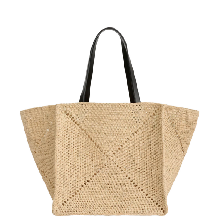 Elba Shoulder Tote - Black/Natural