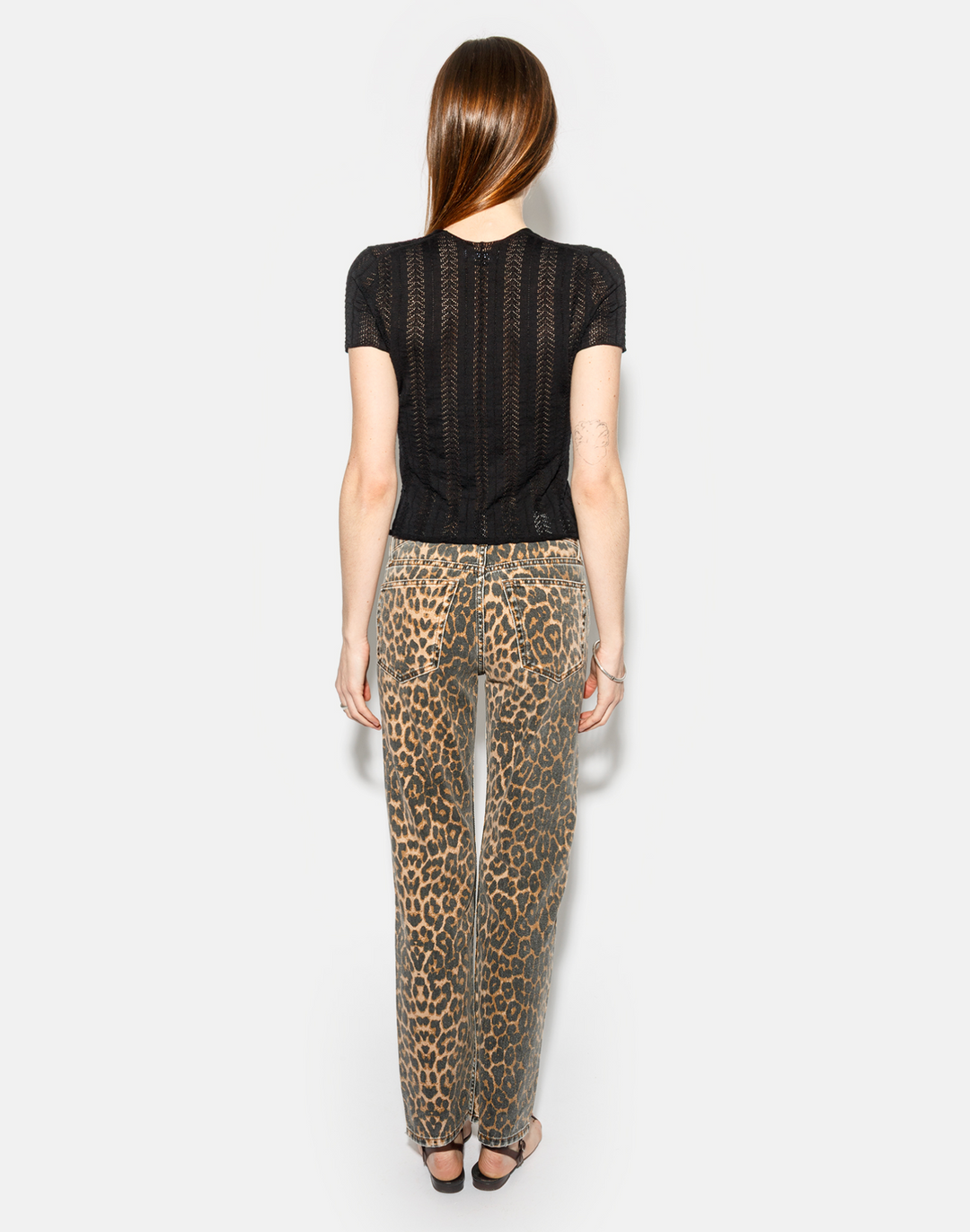 Mid Rise Blondie Crop - Leopard