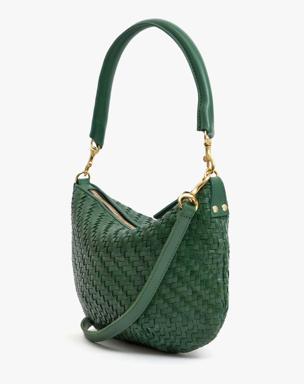 Petit Moyen Messenger - Evergreen Woven Zig-Zag