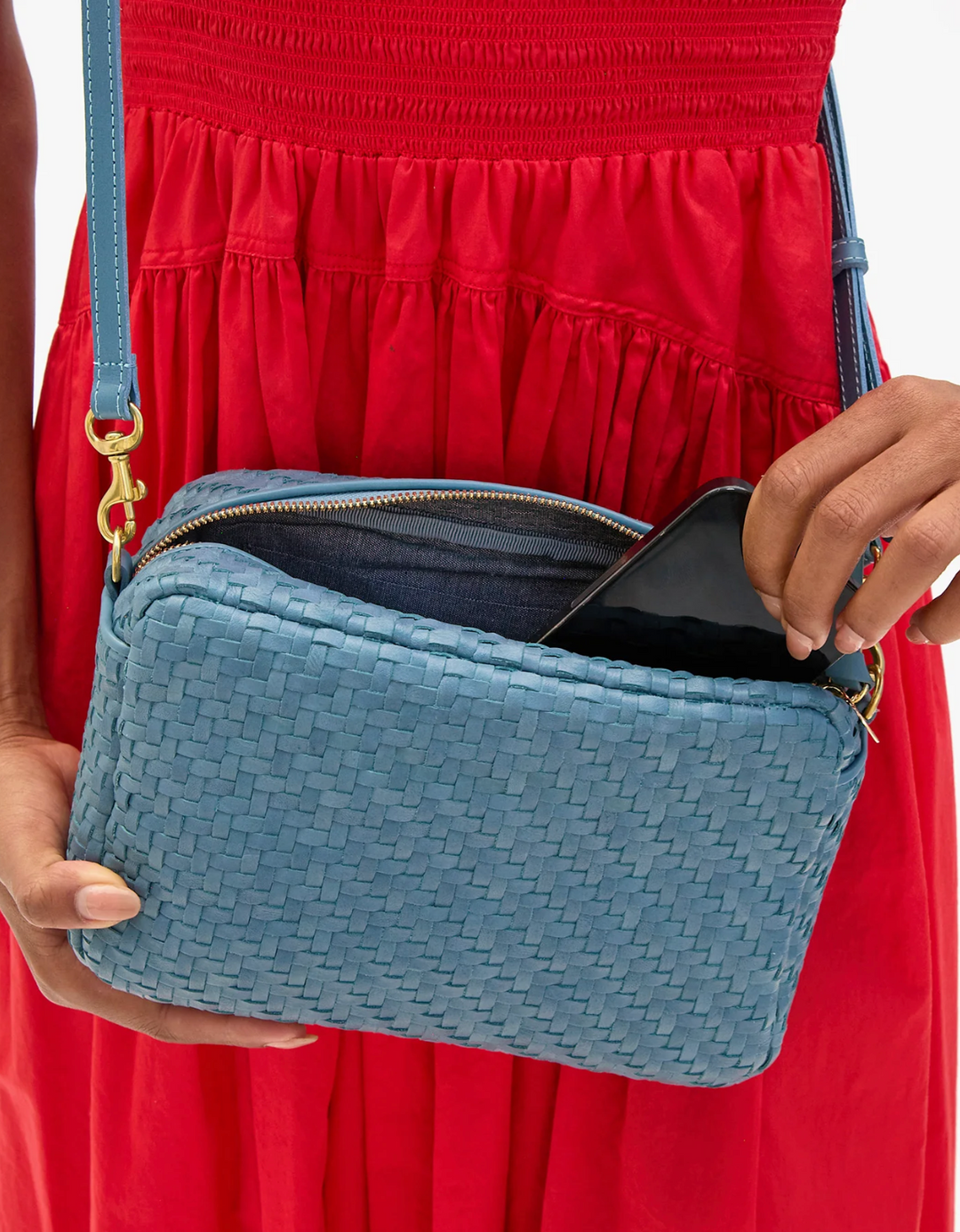 Marisol - Desert Blue Woven Zig-Zag