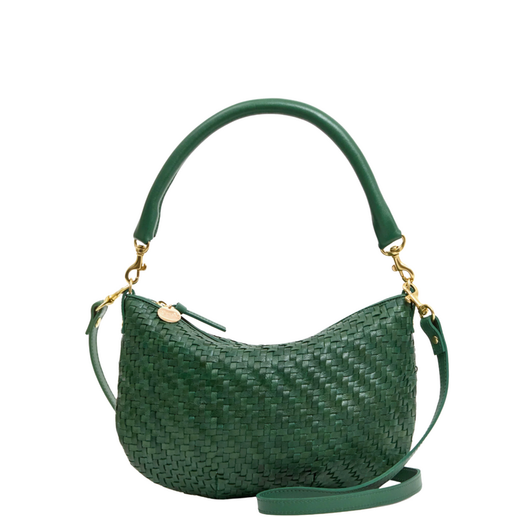 Petit Moyen Messenger - Evergreen Woven Zig-Zag