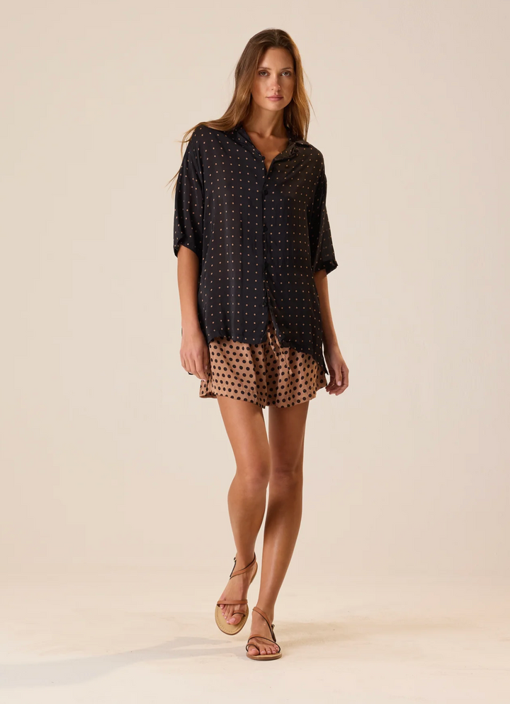 Jasper Short - Polka Dot Tan/Black