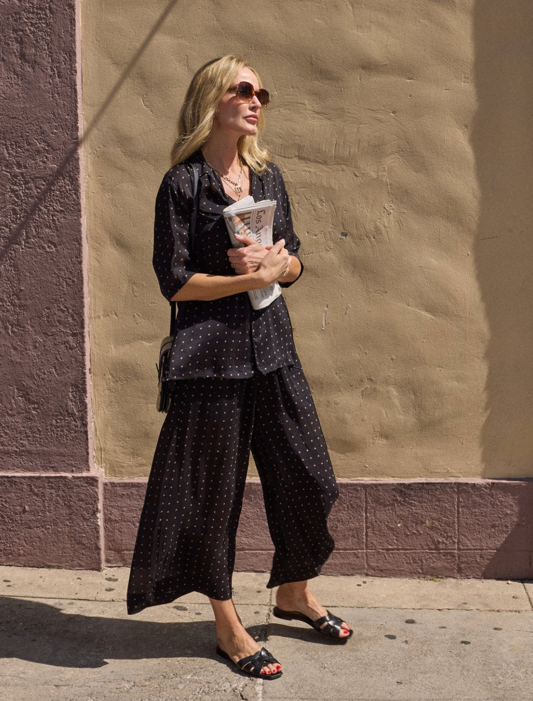 Lauren Pant - Polka Dot Black/Tan