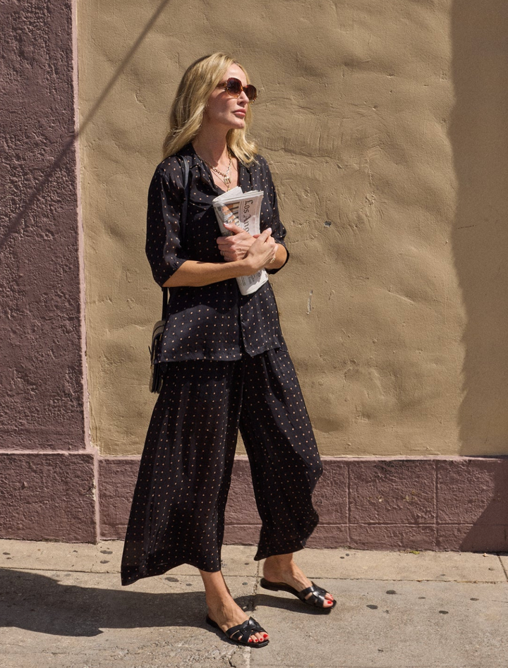 Lauren Pant - Polka Dot Black/Tan