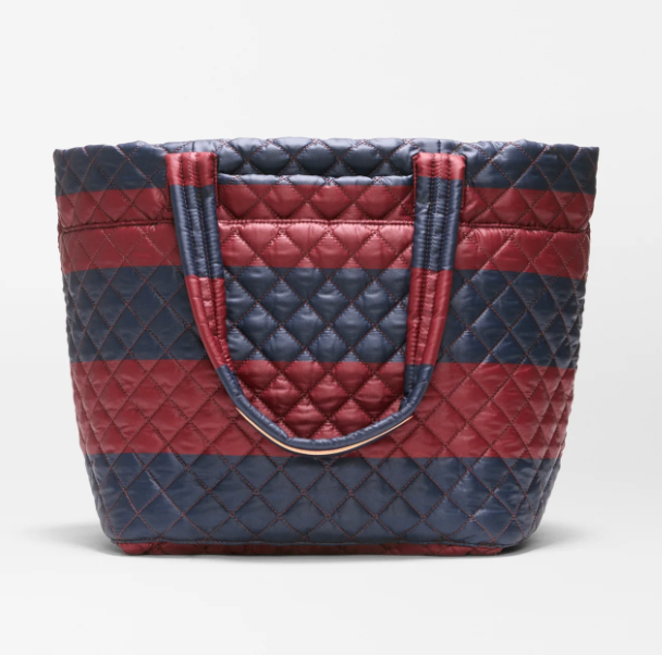 Medium Metro Tote Deluxe - Rugby Stripe