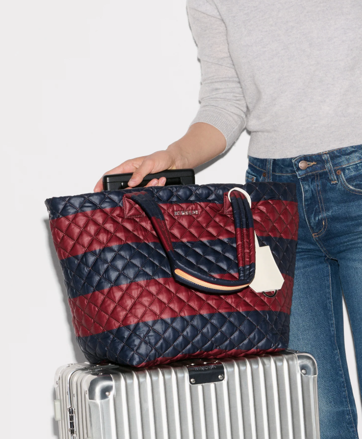 Medium Metro Tote Deluxe - Rugby Stripe