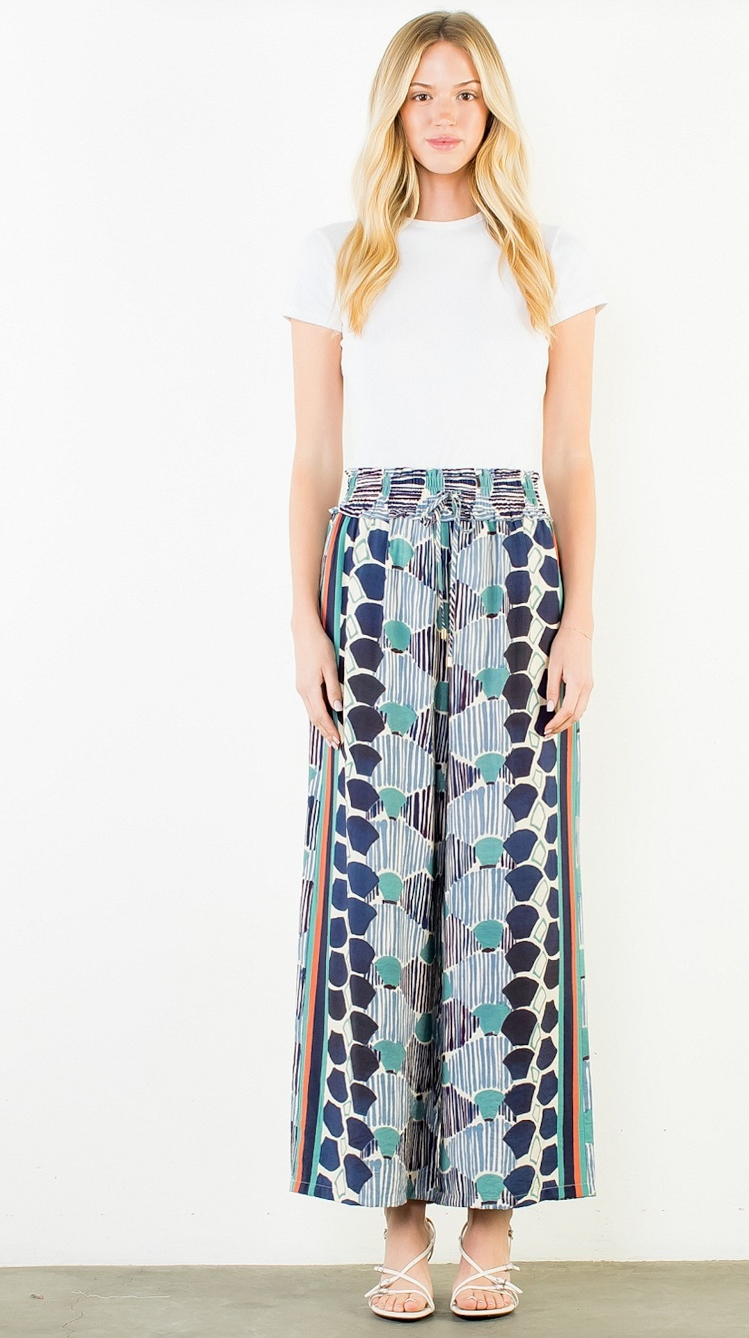 Coastal Mosaic Pant - Blue