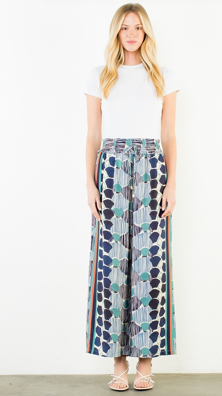 Coastal Mosaic Pant - Blue