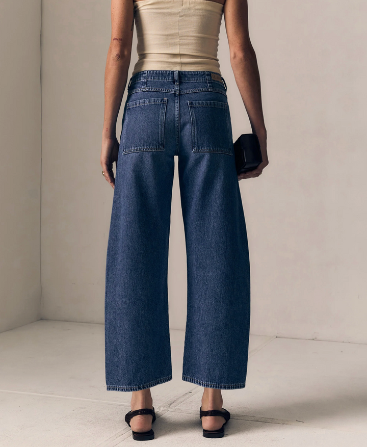 Selena Crop Cuffed - Indigo Bloom