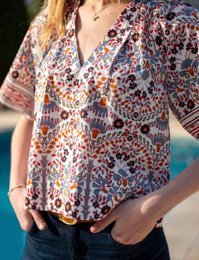 Lacy Top - Multi Arched Floral