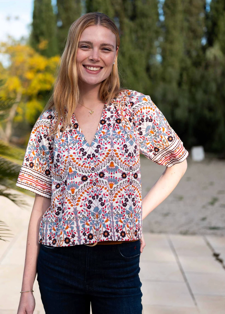 Lacy Top - Multi Arched Floral