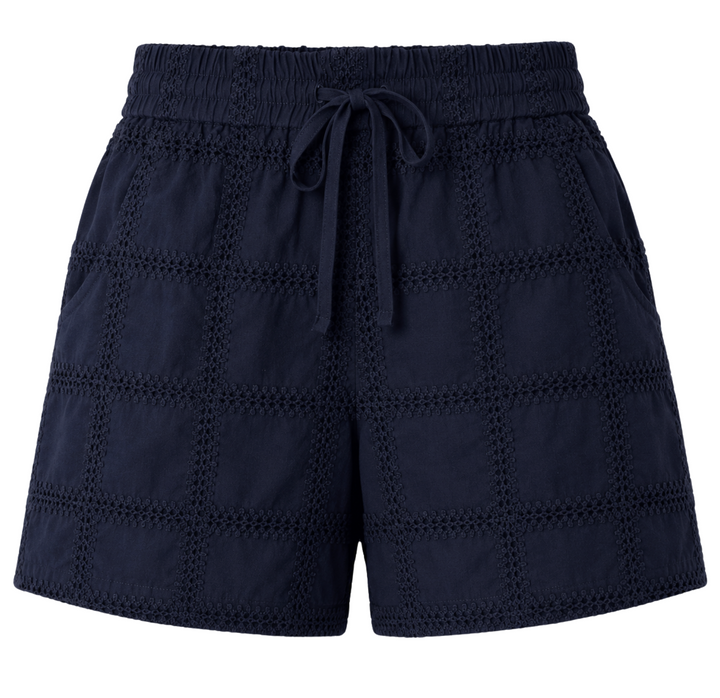Porto Short - Navy Crochet