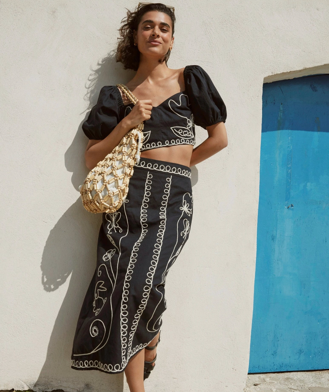 Sorina Midi Skirt - Black
