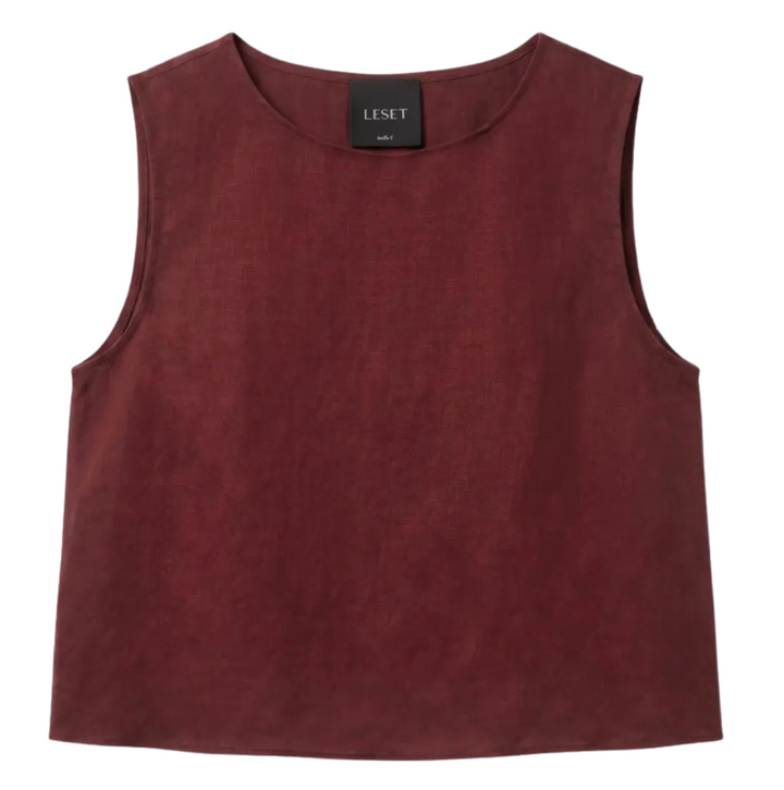 Daniel Crop Sleeveless Crew - Pinot