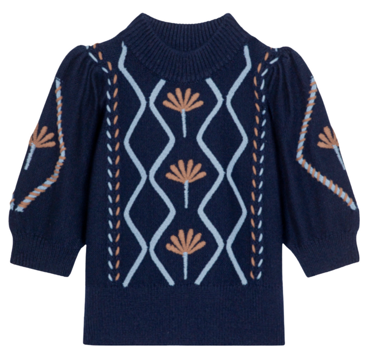 Addy Sweater - Floral Cables