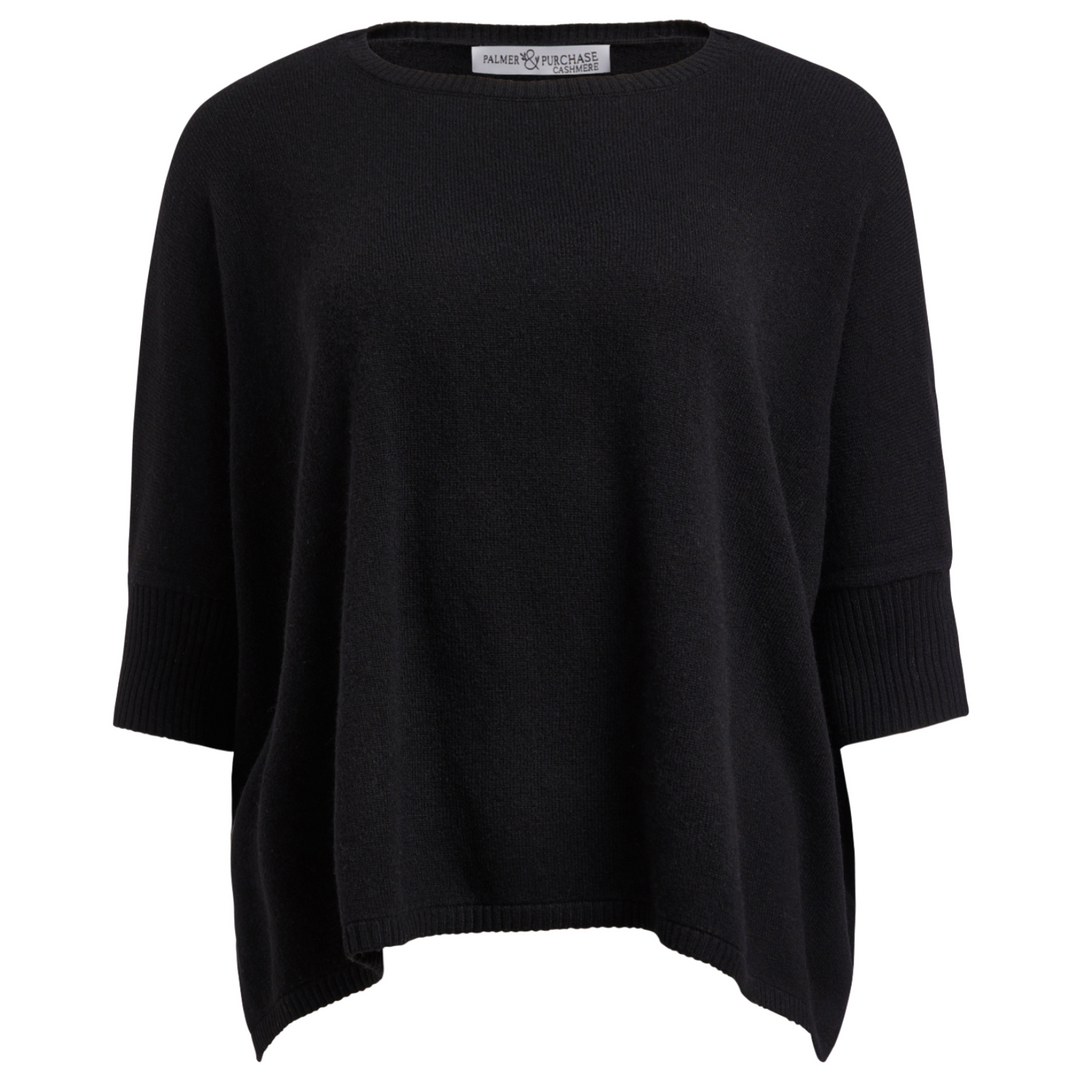 Nadine Cashmere Boxy Pullover Black