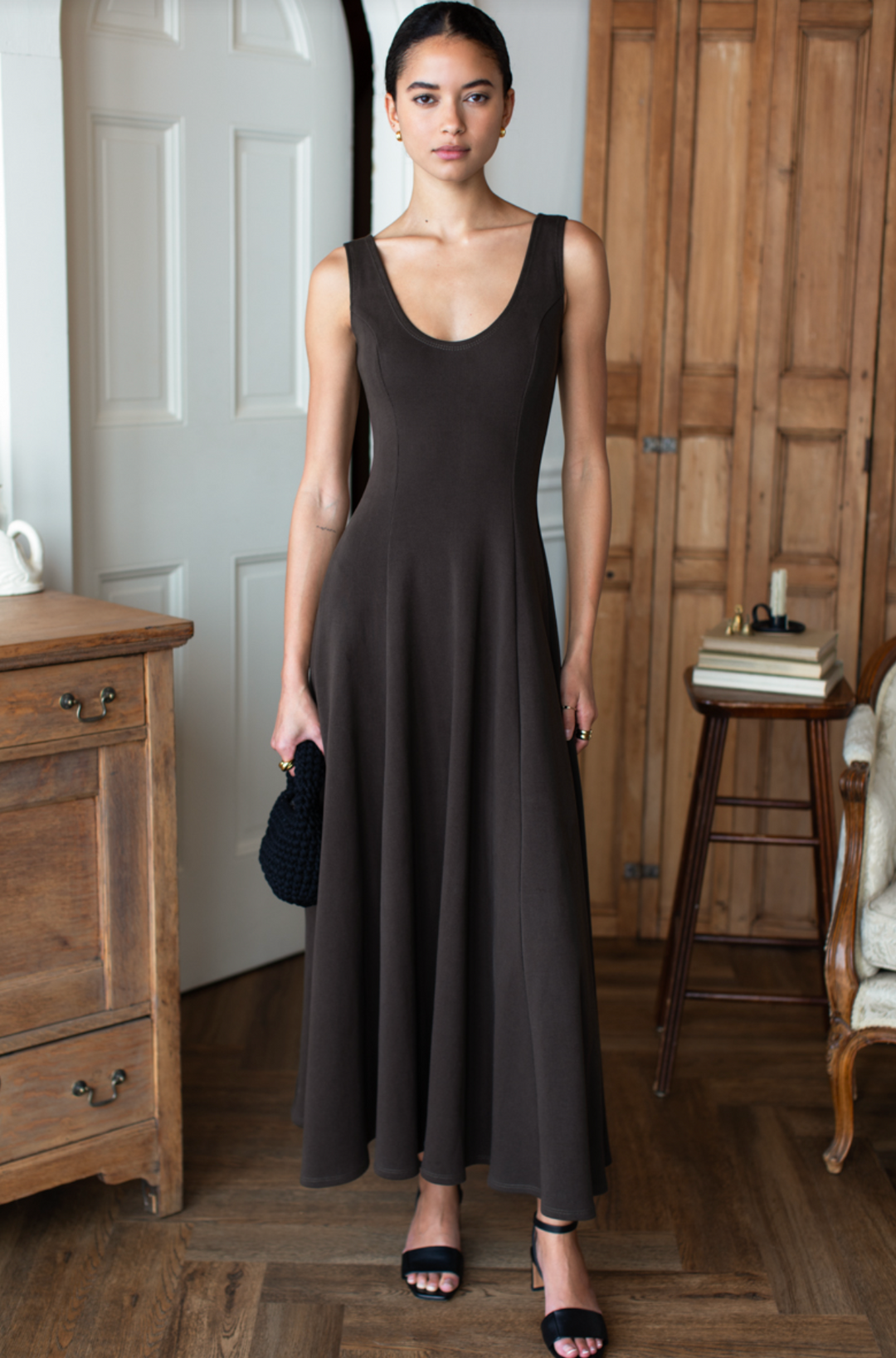 Scoop Maxi Dress - Deep Brown