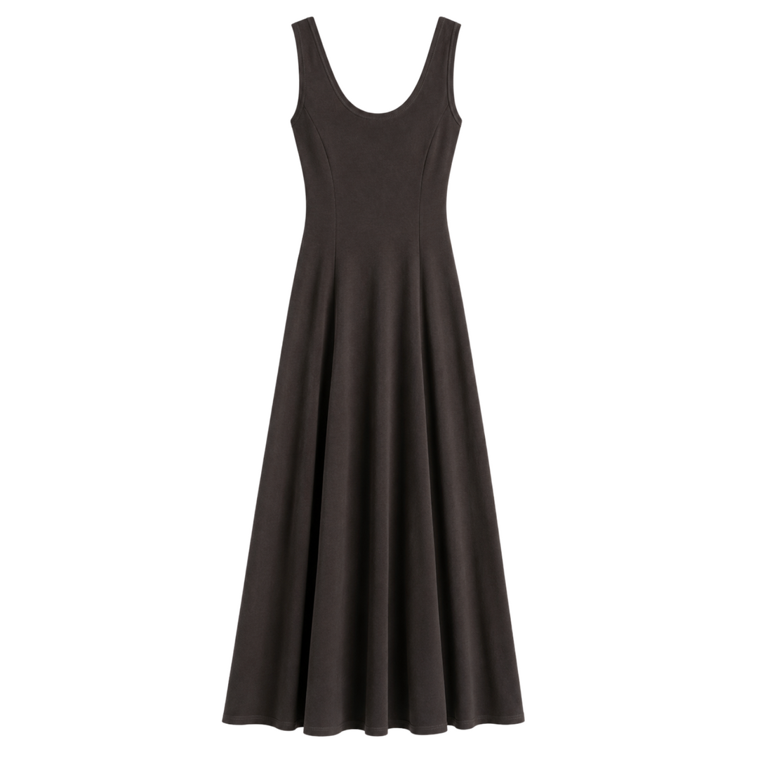 Scoop Maxi Dress - Deep Brown