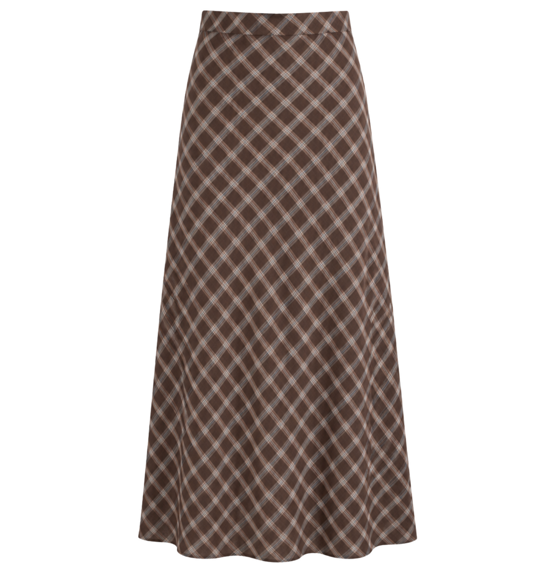 Bias Skirt 2 - Cocoa Plaid