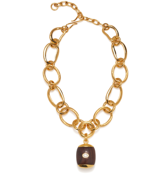 Beacon Charm Necklace - Acacia Wood